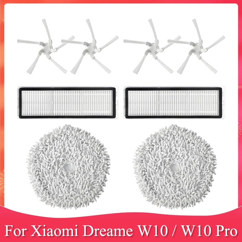 

HEPA Filter Side Brush Mop Cloth For Xiaomi Dreame W10 / W10 Pro Robot Vacuum Cleaner Spare Parts Accessories