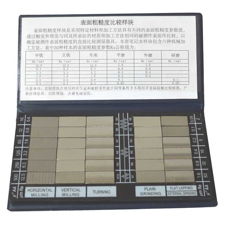 

ROKTOOLS Roughness Comparator in Notebook Type Sample Block Comparator Surface Finish Comparator