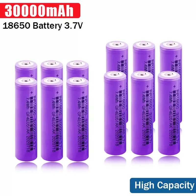 

1-20pcs Original 30000mah 18650 3.7V Battery Li-ion Rechargeable 18650 Battery for For Sony Toys Tools Flashlight