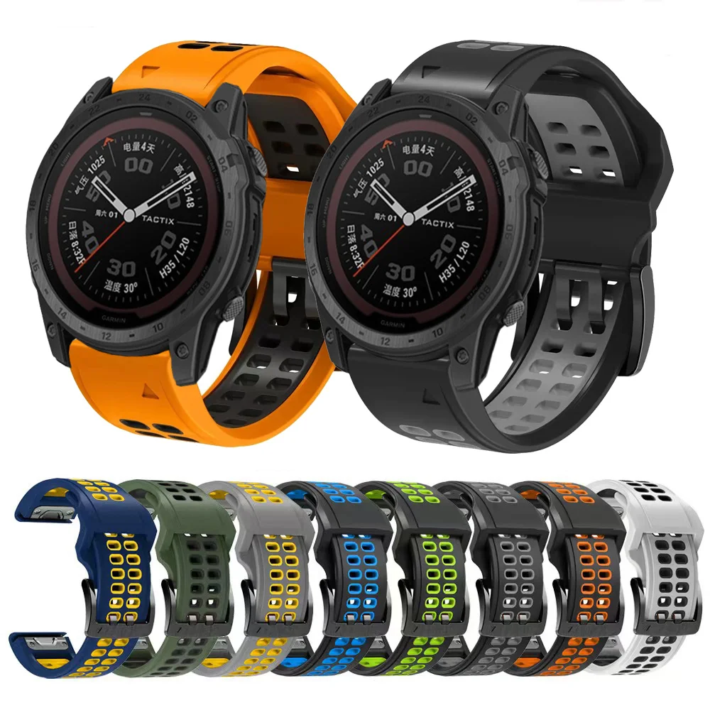 

Ремешок силиконовый для наручных часов Garmin Тактический 7 Pro, браслет для Garmin Fenix 7X 7 6X 6 5X 5 3HR/EPIX Gen 2/MARQ/Enduro