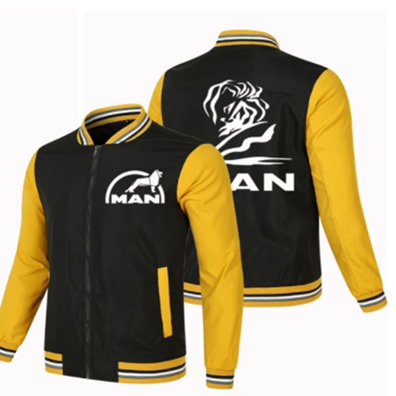 

2023 New Spring Autumn Men's Casual Sports Loose Brp MAN Logo Zipper Baseball Jacket Man Thin Biker Coat Z