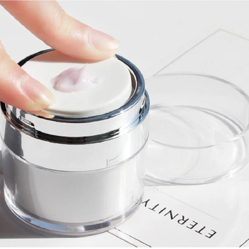 15G 30G 50G 100G Cosmetic Jar Acrylic Cream Refillable Cans Vacuum Bottle Press Style Cream Jar Vials Airless Cosmetic Container