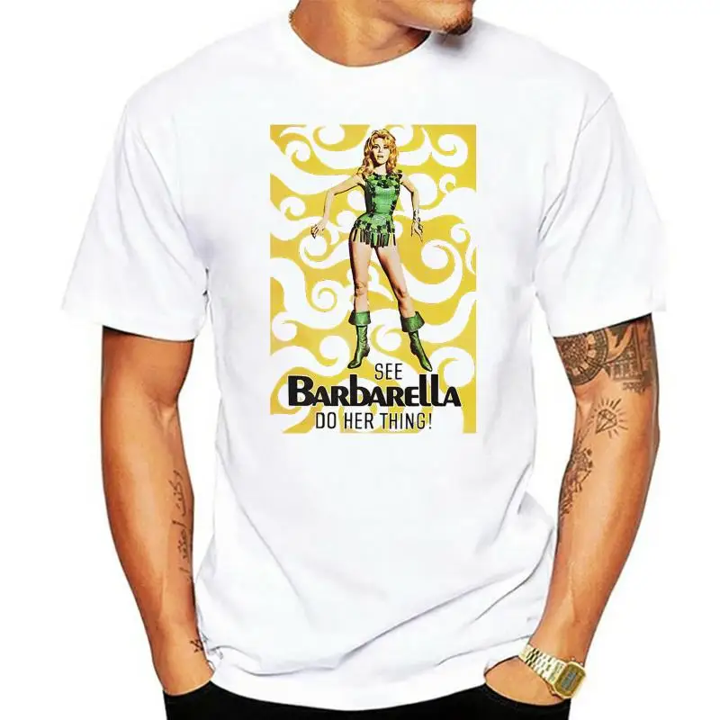 Barbarella V5 Movie Poster 1968 T Shirt Pink Yellow All Sizes S To 4Xl