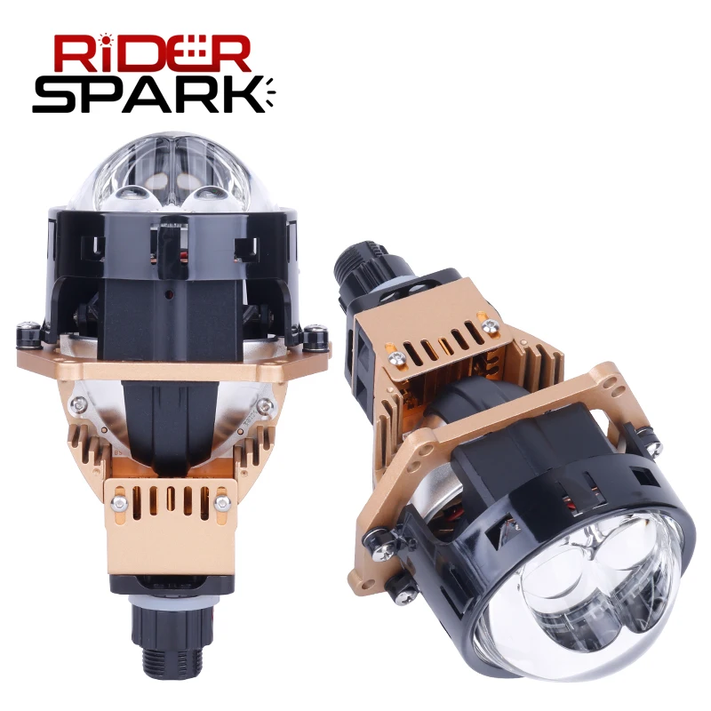 

3.0 Inch Bi LED Hyperboloid Lenses For Headlights H7 LED H4 9005 9006 Hella 3R G5 37000LM Halo Rings Lens 6000K Car Accessories