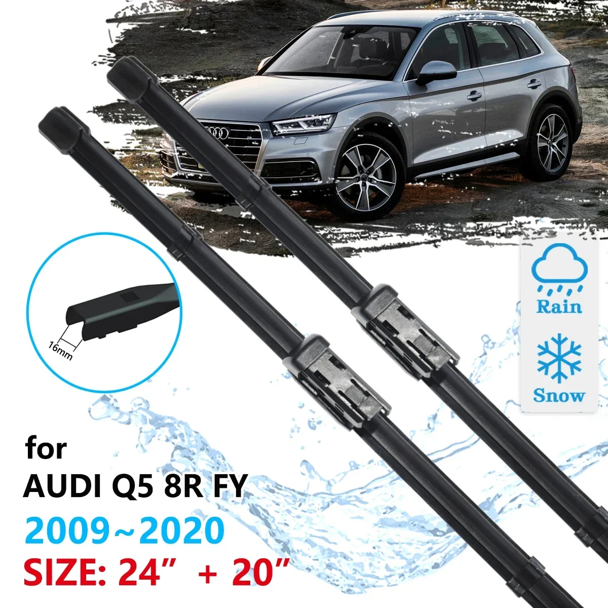 Для Audi Q5 8R FY 2009 ~ 2020 аксессуары для лобового стекла окно 2010 2011 2012 2013 2014 2015 щетки