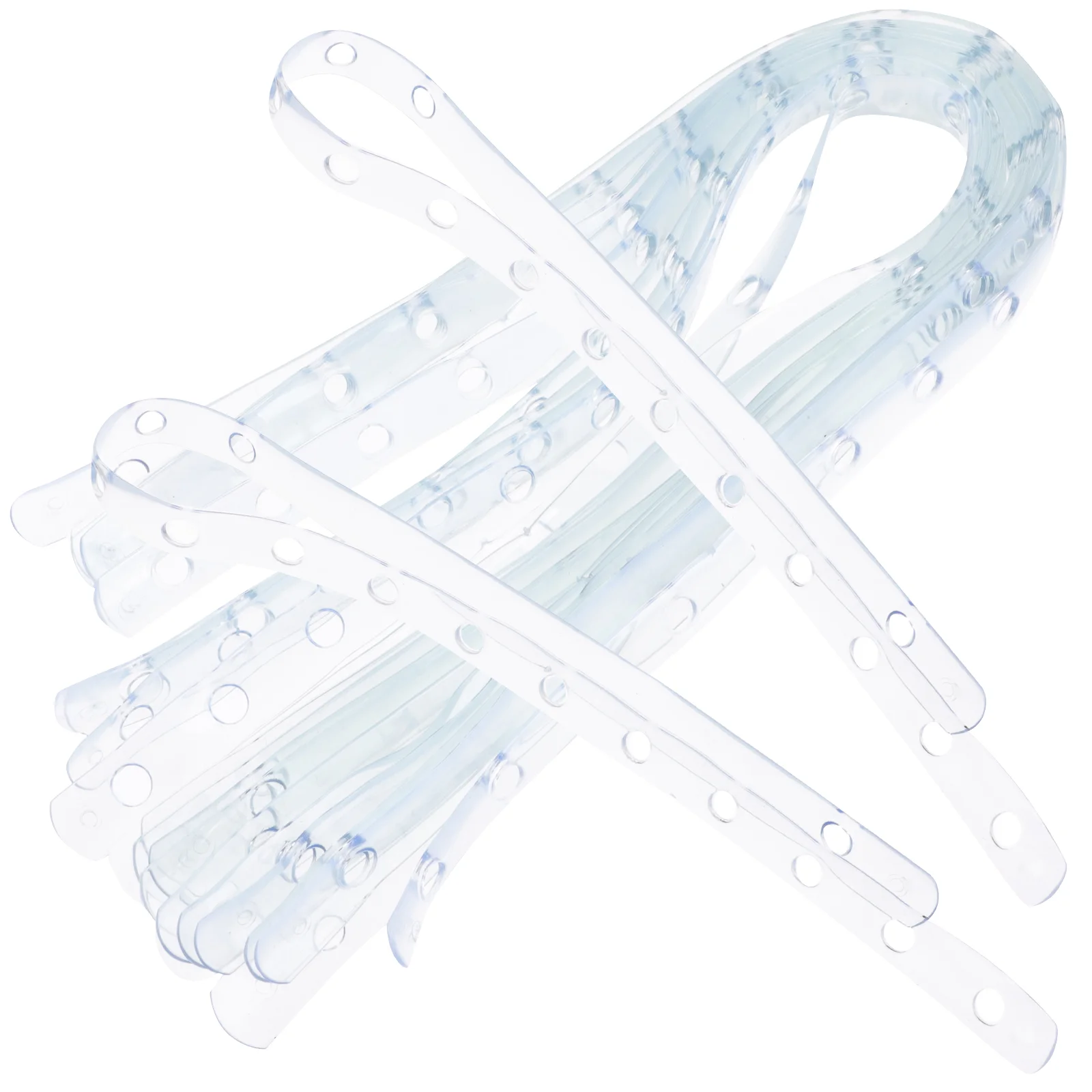 

20 Pcs Clear Plastic Hangers Non-slip Strip Closet Rack Hanging Suit Display Strips Clothes Store Supplies Connection