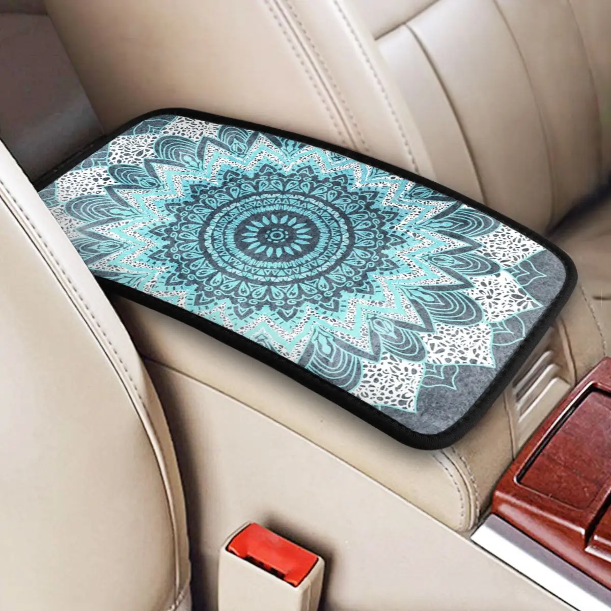 

Center Console Cover Pad BOHOCHIC MANDALA IN Car Armrest Cover Mat Mandala Boho Bohemian Pattern Car Decor Accessories