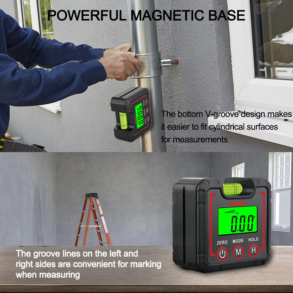 Цифровой транспортир GVDA инклинометр 360° ° Высокоточный гониометр электронный