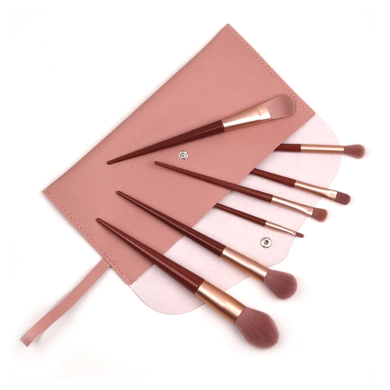 

7 PCS Makeup Brush Eye Shadow Brush Eyebrow Brush Foundation Brush Soft Hair Skin-friendly Portable Beauty Tools With Prush Bag