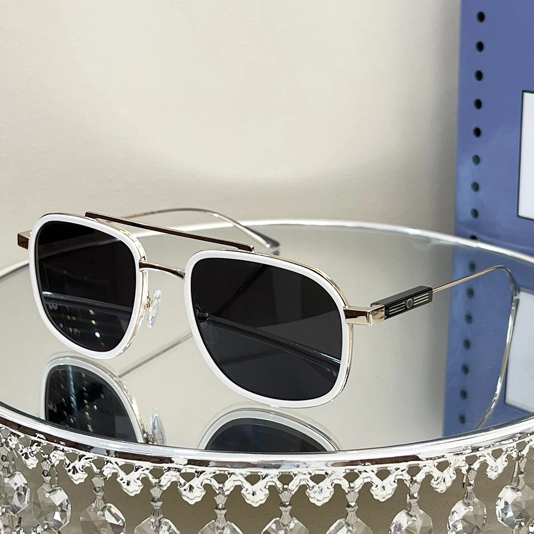 

Original Design Oval Square Cool White Frame Black Women's Sunglasses Travel Party Driving Men's Grading Grey Glasses UA400 Prot