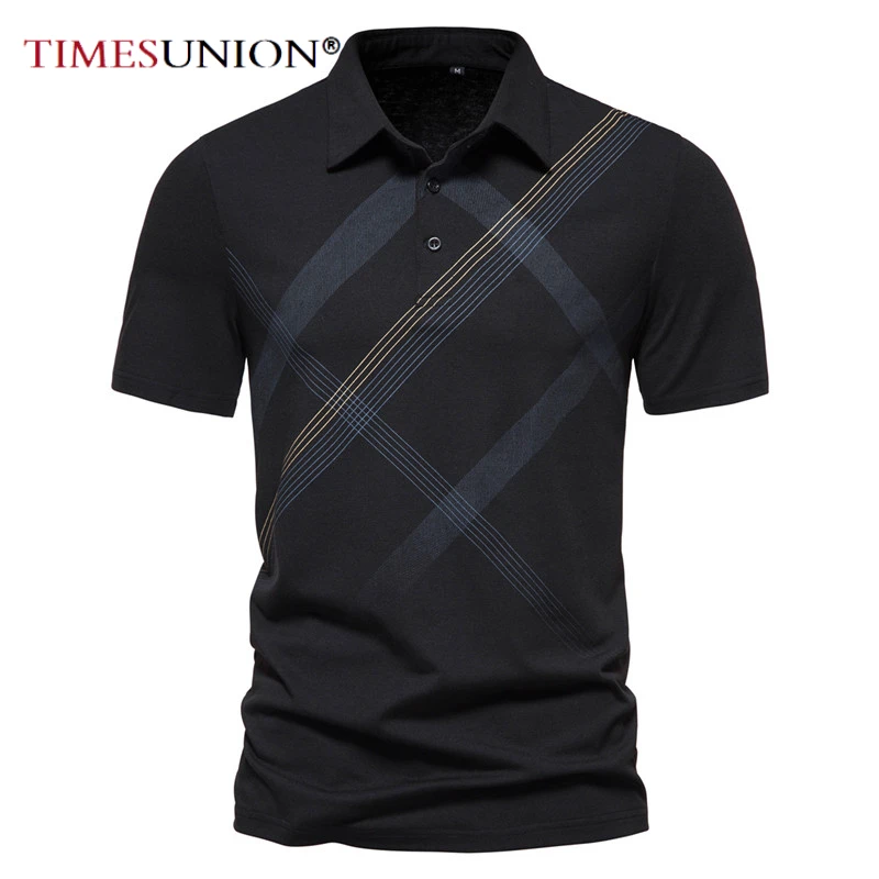 

Business Casual Short Sleeve Polo T Shirt for Men Summer Mens Designer Clothes Stripe Men Polo Shirt Classic Lapel T-shirts