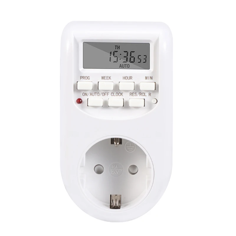 

10A Electronic Digital Timer Switch Plug Saving Digital 220V UK US AU EU Kitchen Timer 24 Hour Cyclic Programmable Timing Socket