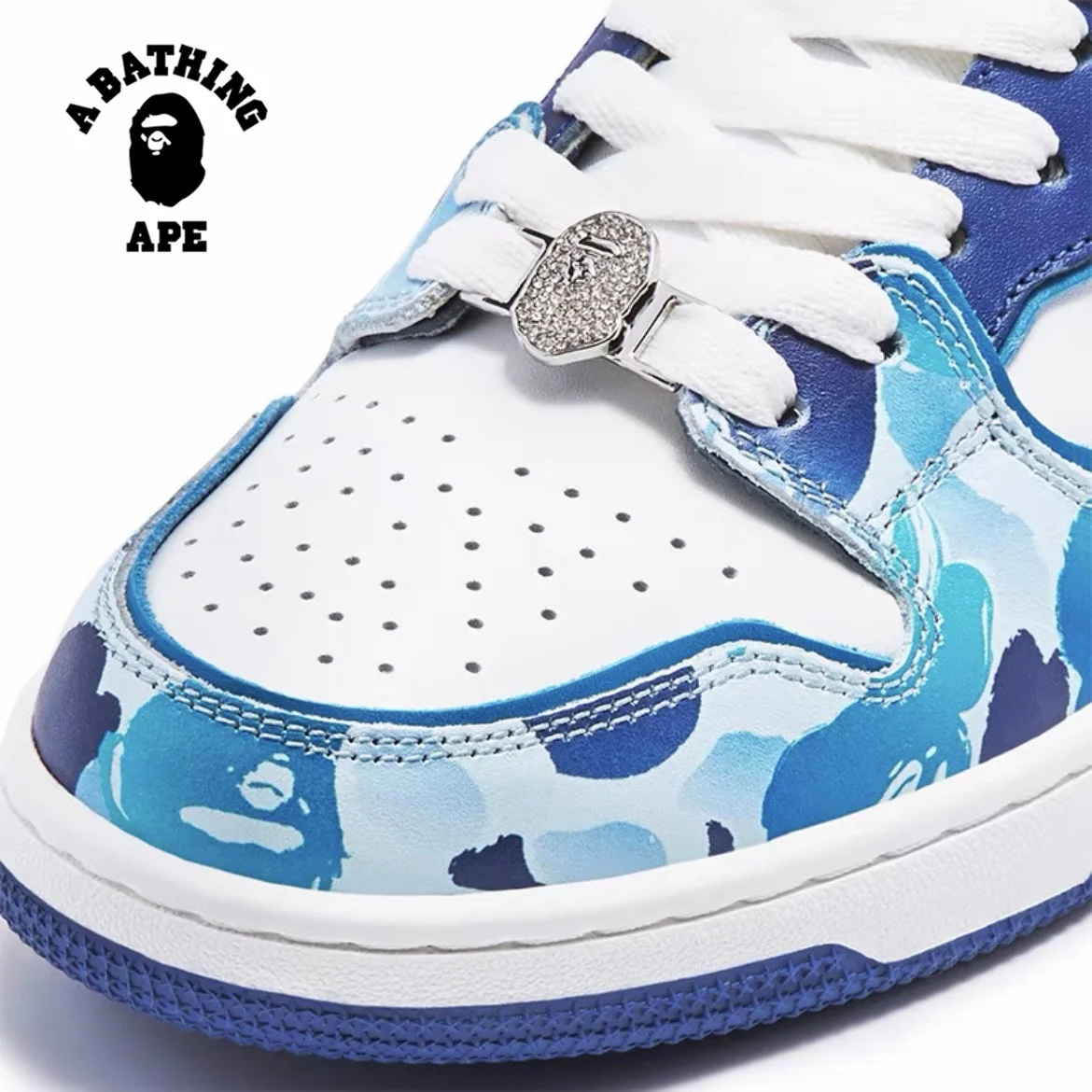A BATHING APE Men and Women Camouflage Chinese 12 Years Anniversary STA Sports Sneakers Unisex Bapesta Skateboard Walking Shoes