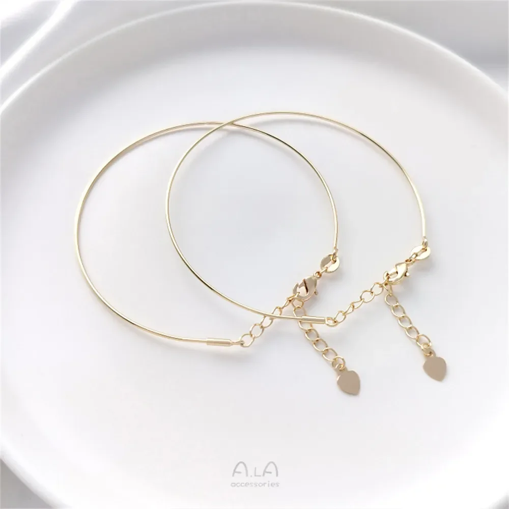 14-каратное золото медная проволока тонкий браслет ручной работы сделай сам из