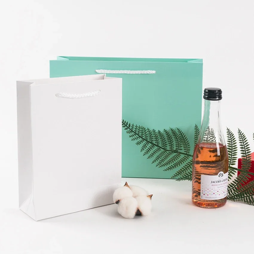 10 шт./лот однотонный утолщенный подарочный пакет из крафт-бумаги бумажные пакеты