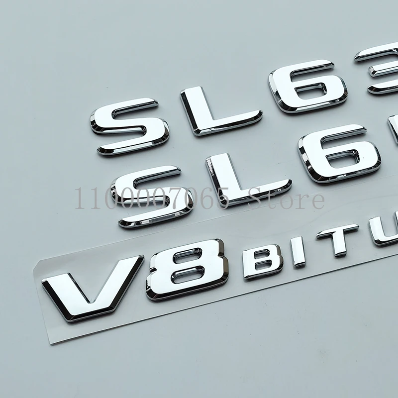 2017 хром черные буквы SL63 SL65 V8 Biturbo верхняя модель Mercedes Benz AMG автомобильный
