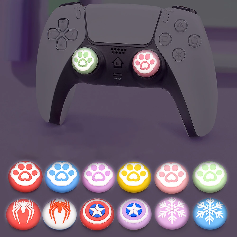 

Колпачки для джойстика LuminousThumb, 2 шт., совместимы с PS5/PS4/Xbox One/Switch Pro, защитный чехол для джойстика контроллера