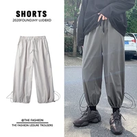 summer thin casual pants men fashion 5 colors oversized wide leg pants men korean loose straight pants mens trousers large size