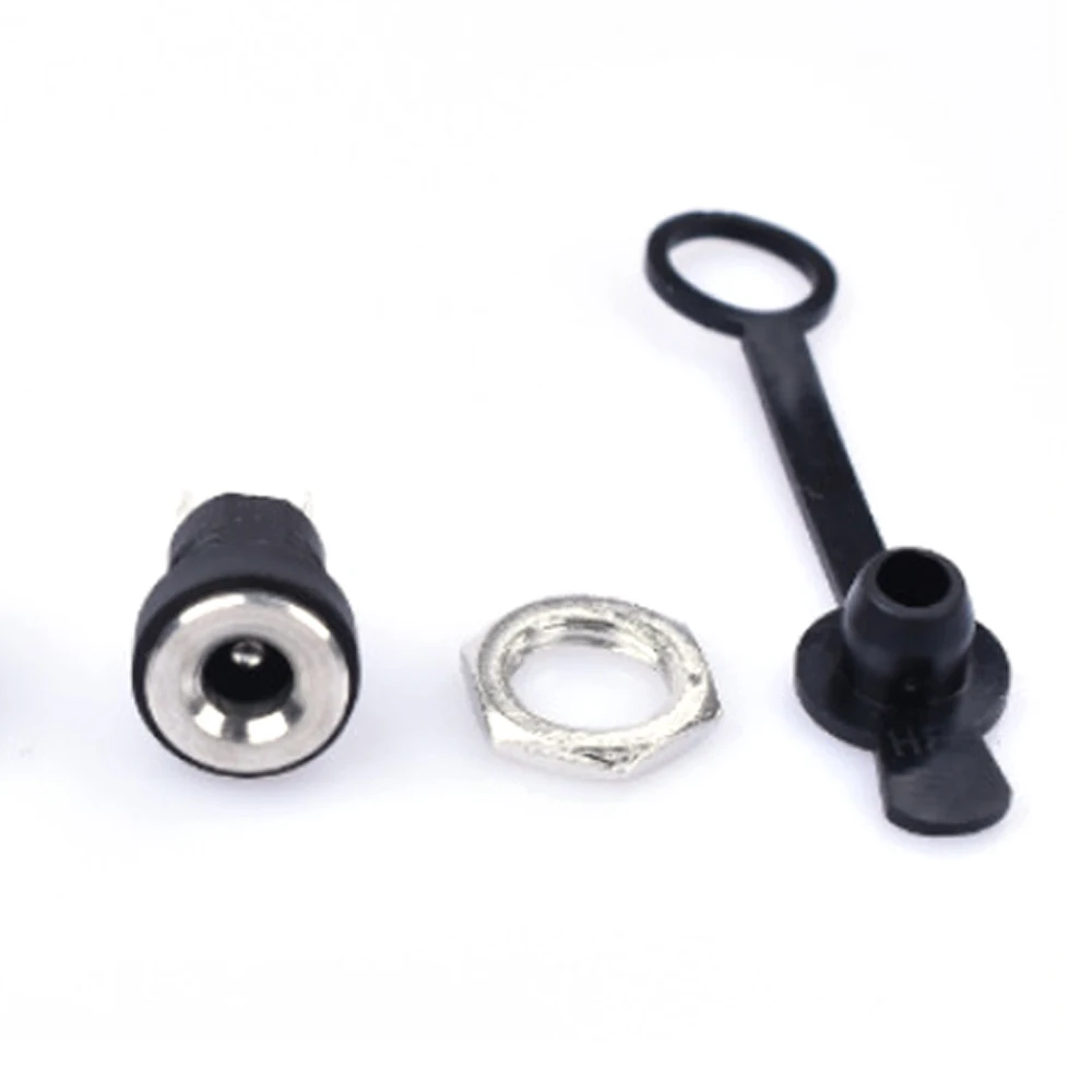 20 шт./лот DC022B 5,5x2,1 мм разъем питания постоянного тока женский водонепроницаемый панельный монтажный разъем металлический с гайкой 5,5*2,1 мм разъем постоянного тока