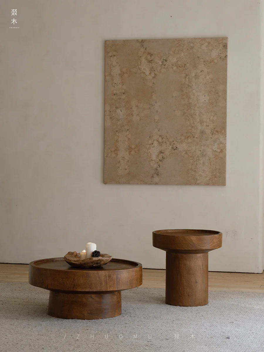 Gongmu | Креативный/Герметичный чайный столик из цельной древесины в японском стиле