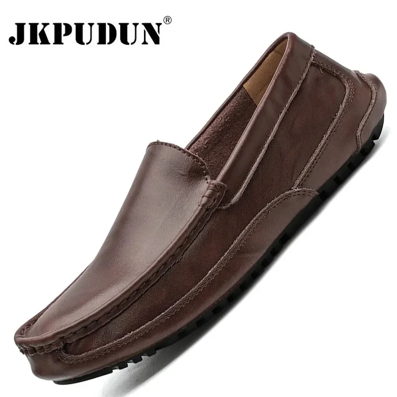 

Genuine Leather Men Casual Shoes Luxury Brand 2023 Mens Loafers Moccasins Breathable Slip on Male Driving Shoes Plus Size 38-48