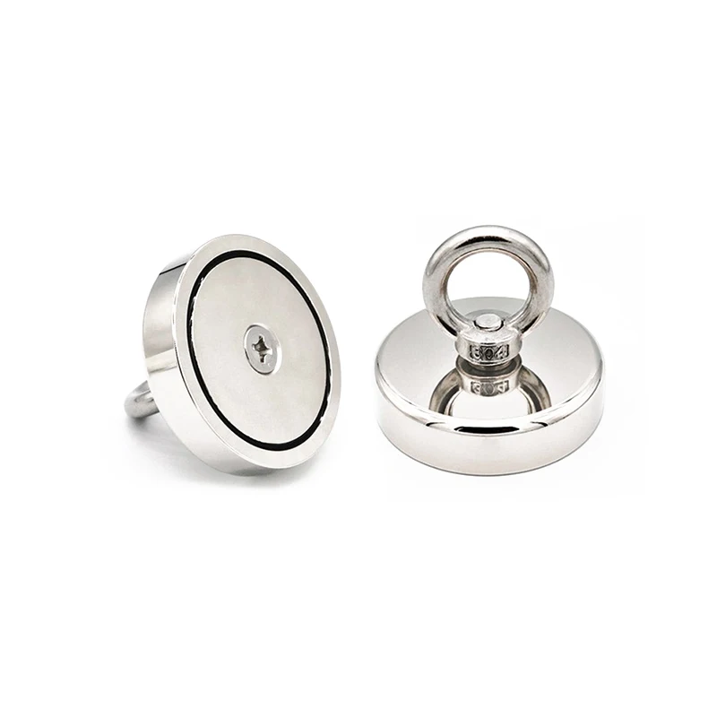 

Super Strong Neodymium Magnet Salvage Magnet Fishing Magnetic Hook NdFeB Magnet with Countersunk Hole Eyebolt Rare Earth Magnet