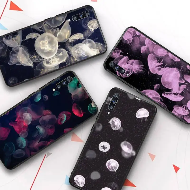 

Cute Cartoon Jellyfishes Phone Case for Redmi 8 9 9A for Samsung J5 J6 Note9 for Huawei NOVA3E Mate20lite cover