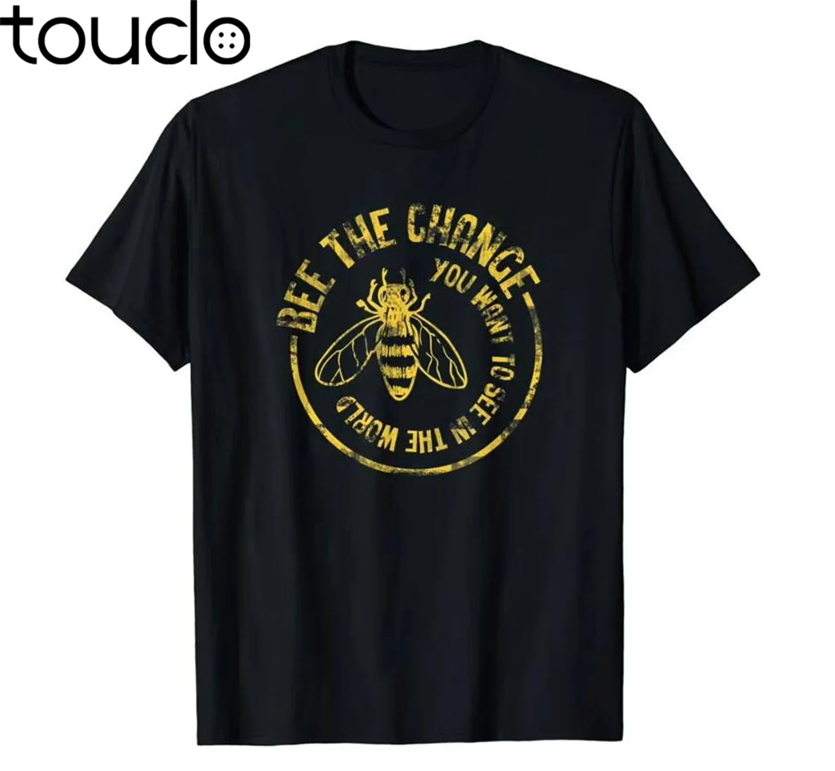 Забавная футболка Bee The Change Funny Save The Bees Distressed, высококачественная мужская хлопковая одежда, футболки, футболка Ringer (art.: 3920db89cfdfc) - 3920db89cfdfc