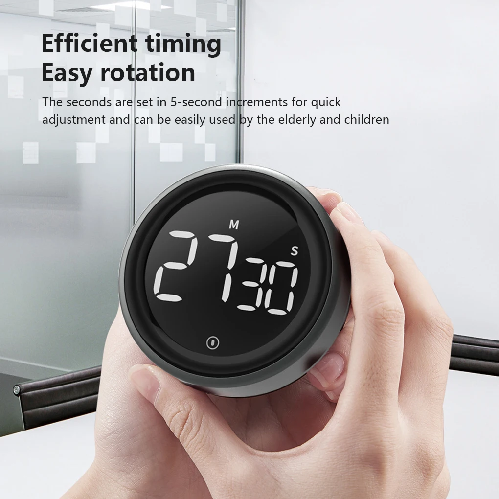 

Digital Display Timer Plastic Electronic Portable Removable Reusable Countdown Indoor Living Room Learning Alarm Clock