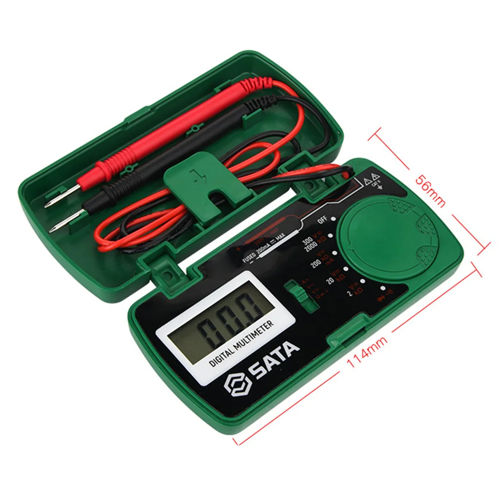 

Mini Pocket Easy Sata Multimeter Full Range Overload Protection AC and DC Voltage Measurement Measurable Continuity Multimeters