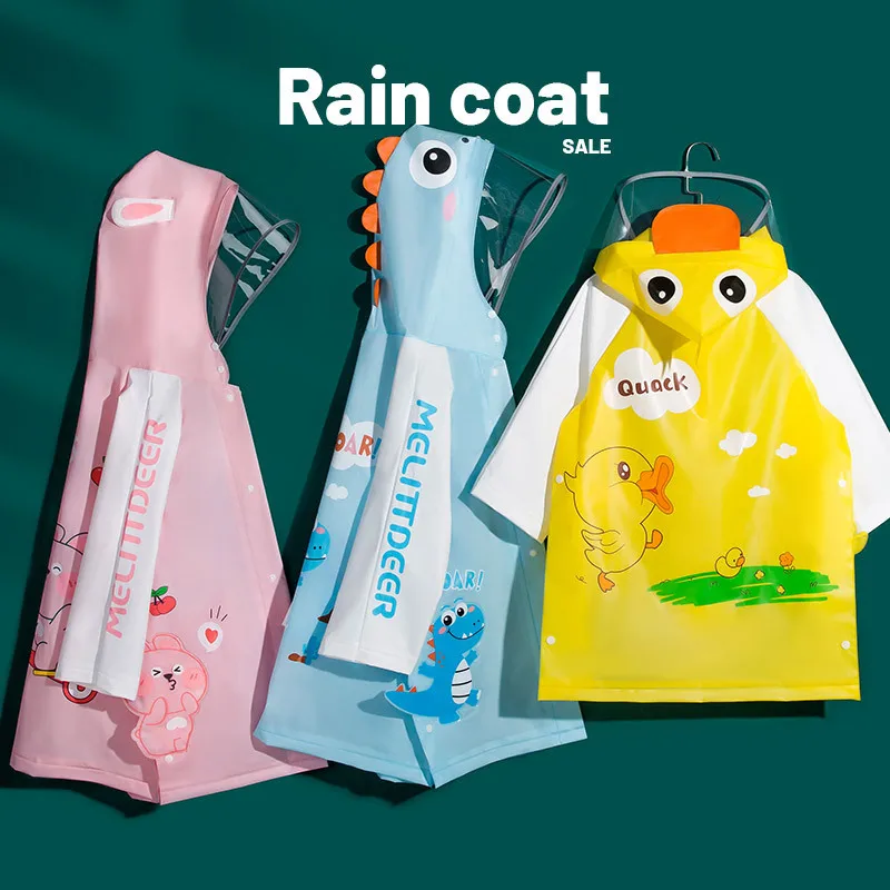 

Children's One-piece Raincoat Cloak Boys' and Girls' Cartoon Poncho Baby's New Full-length Raincoat