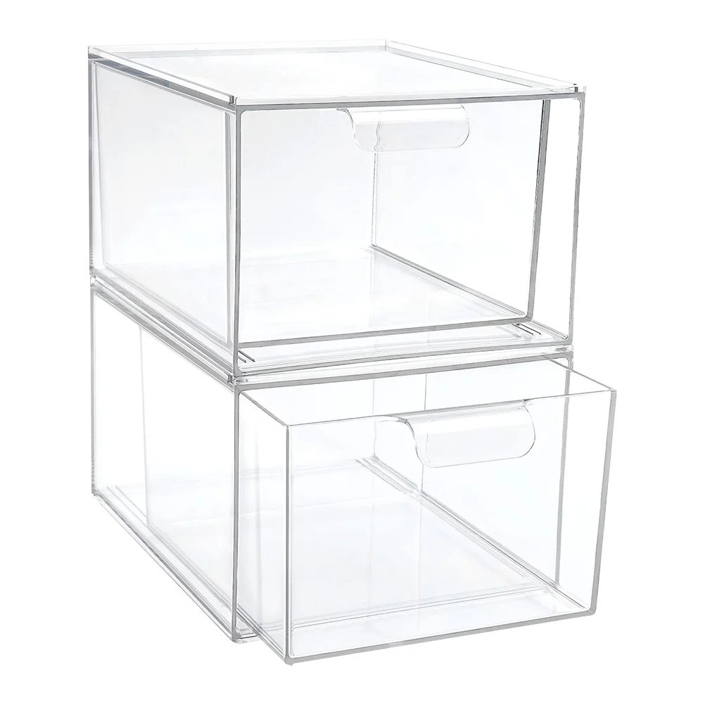 

Storage Makeup Drawers Organizer Boxacrylic Case Clear Display Drawer Stackableboxes Jewelry Container Lipstick Cube Transparent