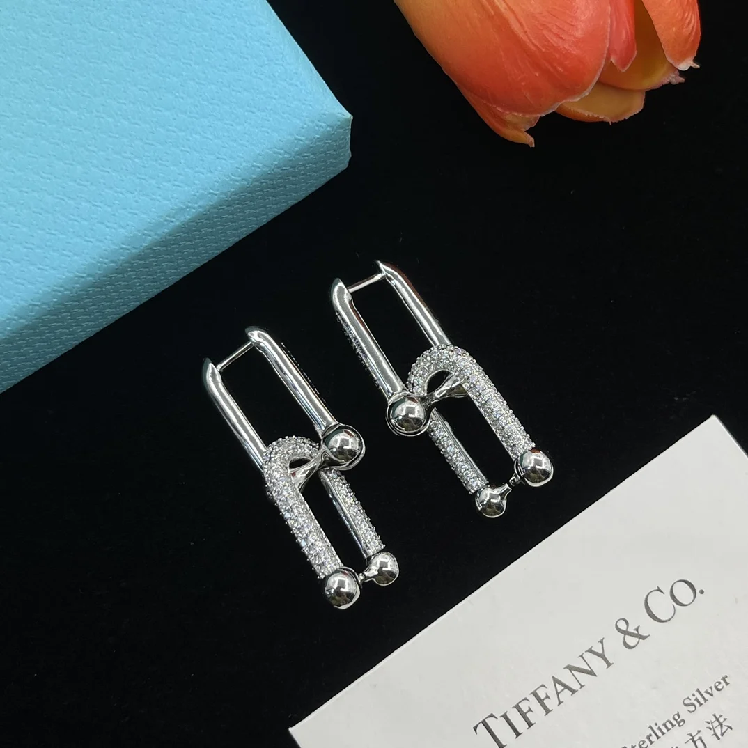 серьги Tiffany &amp Co Простой дизайн модные и универсальные женские