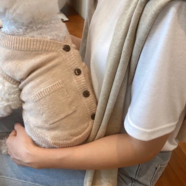 

Вязаный свитер средней и маленькой собаки, модное пальто, теплый шерстяной кардиган с котятами и щенками, Йоркширский Пудель