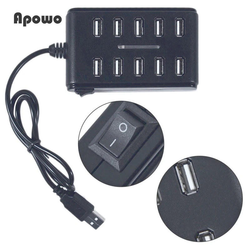 

Высокоскоростной USB-разветвитель 480 Мбит/с, 10 портов