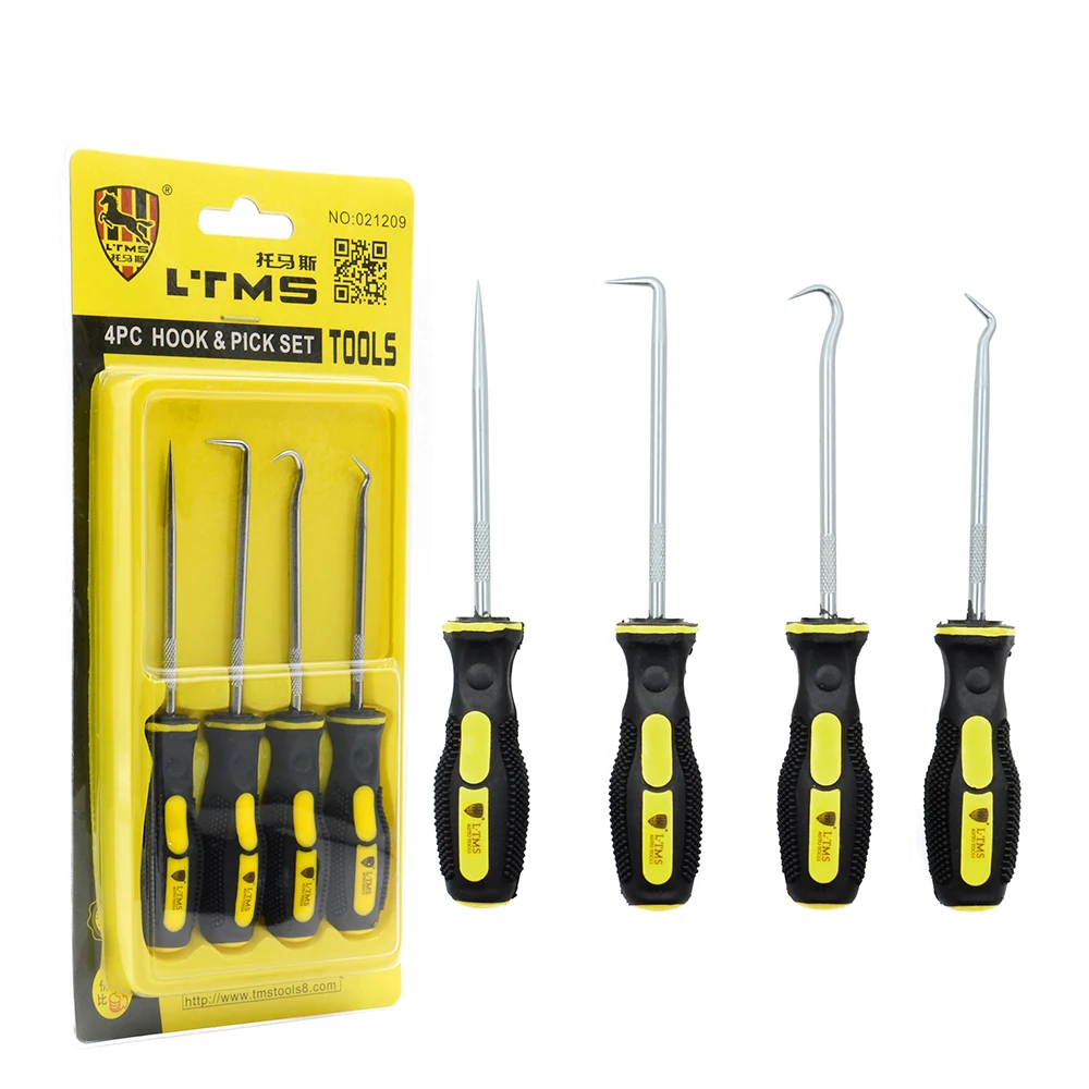 

VSTM High Quality Durable Hand Tools Car Hook 4Pcs/Set Oil Seal O-Ring Seal Remover Pick Set Craft