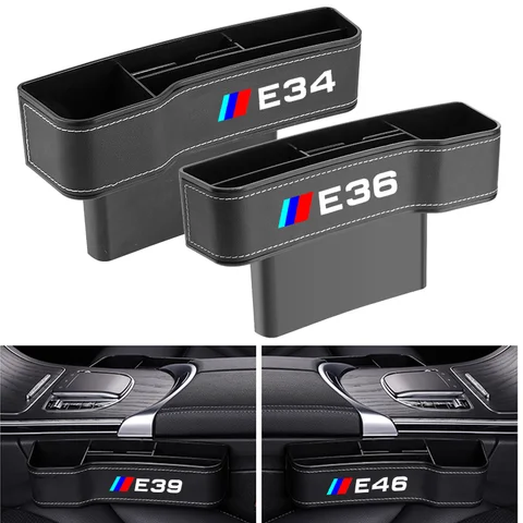 Кожаный Автомобильный Органайзер на сиденье, автомобильный ящик для хранения, Герметичная сумка для хранения для BMW E30 E34 E36 E39 E46 E60 E87 E90 G F