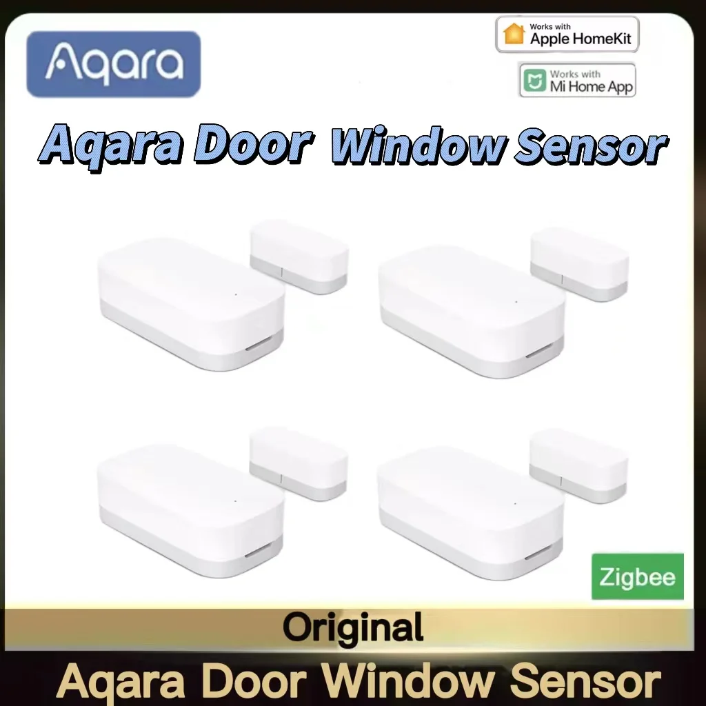 Aqara – capteur de porte fenêtre Zigbee, connexion sans fil, Mini capteur de porte intelligent, fonctionne avec l'application Mijia Gateway XiaoMi Home HomeKit