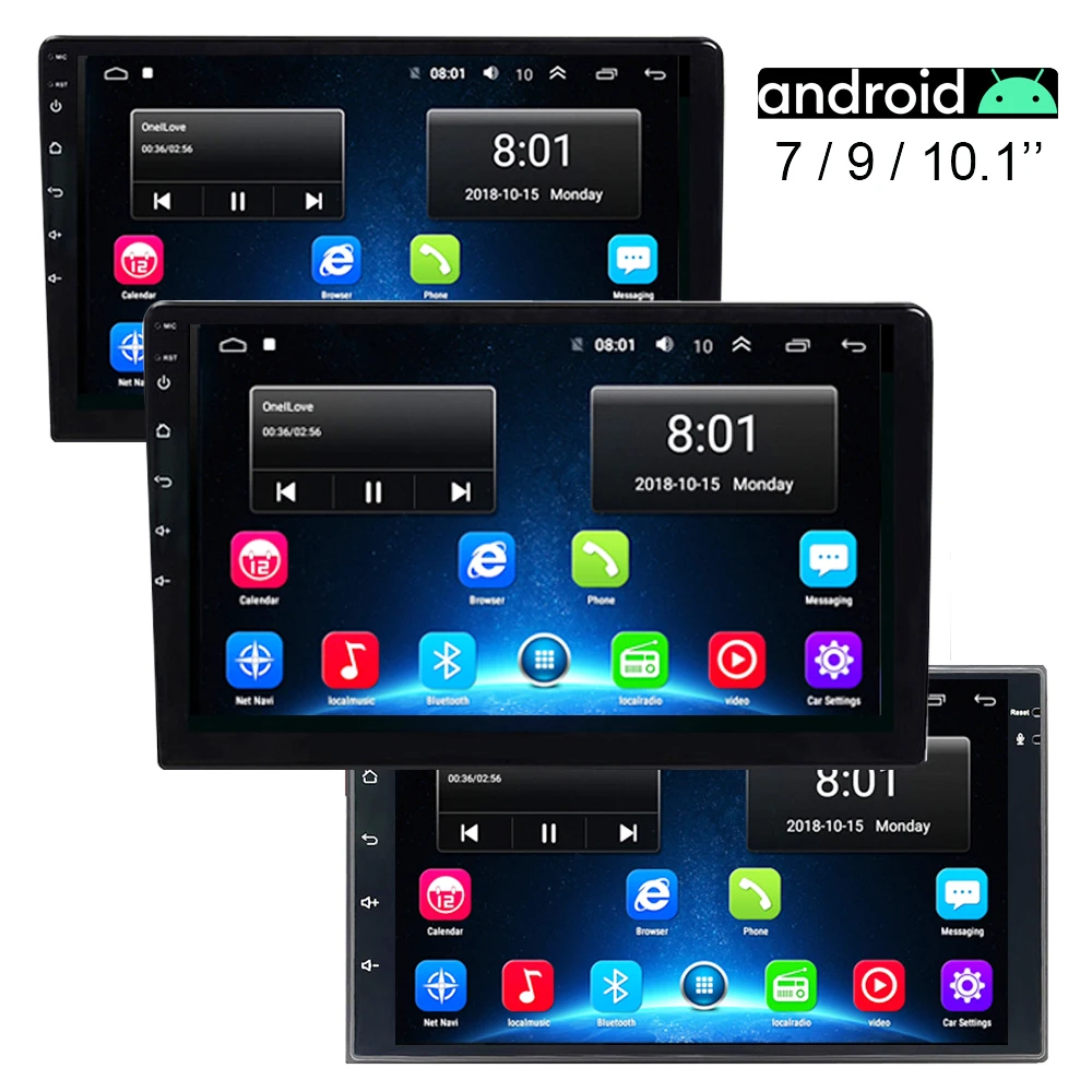 

Автомобильный мультимедийный видеоплеер, универсальная стерео-система на Android 7, 9, 10 дюймов, с GPS, для Volkswagen, Nissan, Hyundai, Kia, toyota, типоразмер 2 Din
