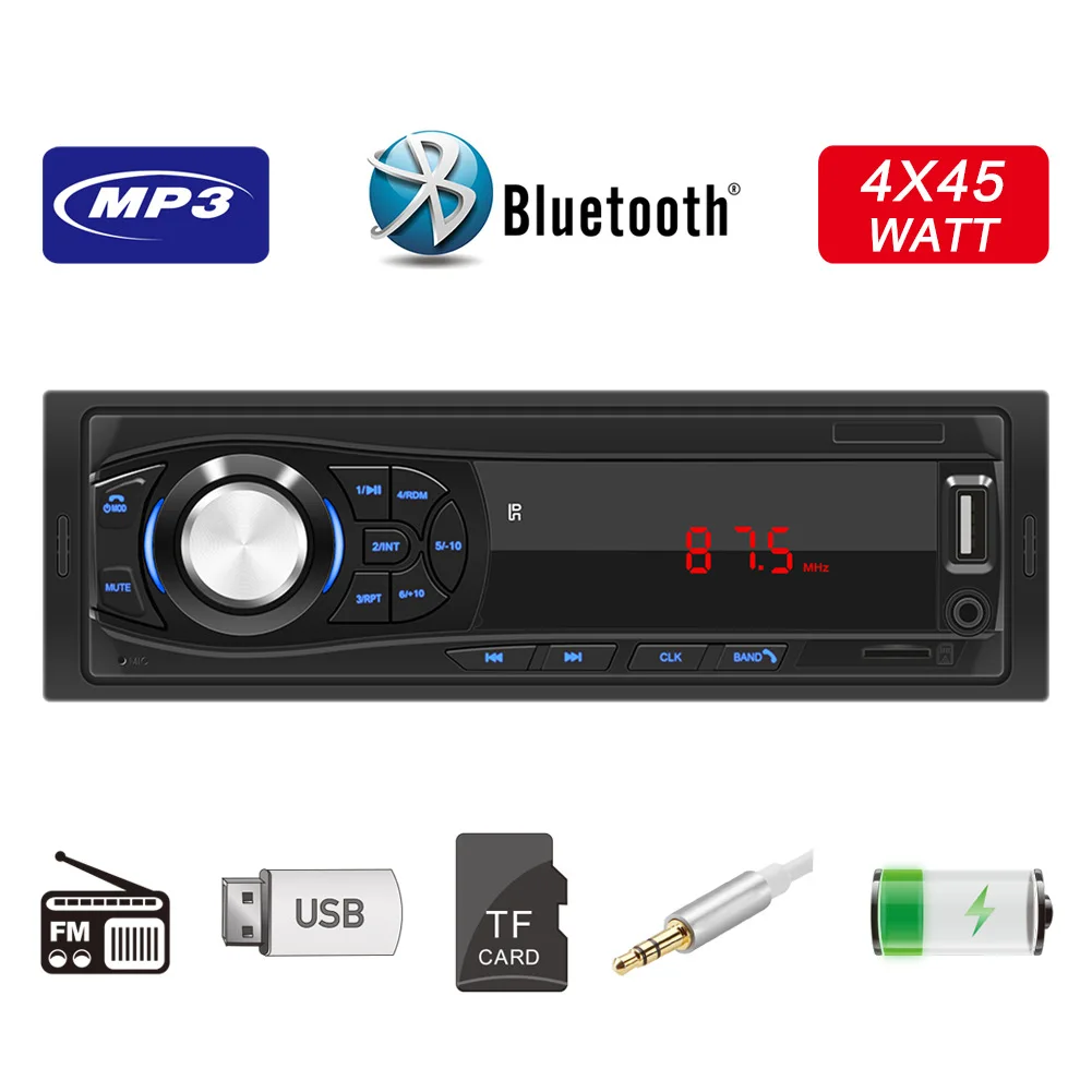 

Новинка 8014, автомобильный Bluetooth-плеер с громкой связью, MP3 картой, U-диском, FM-радио
