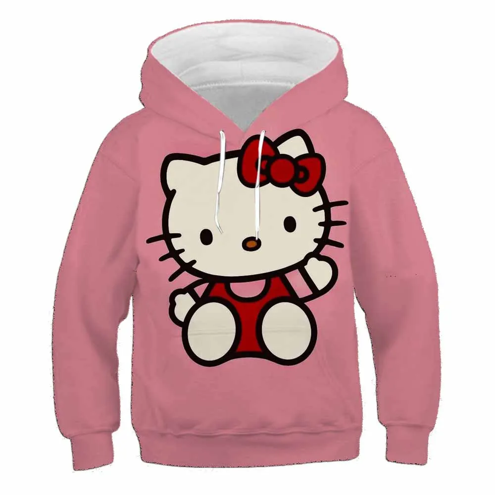 

Детская толстовка с капюшоном Hello Kitty, с длинным рукавом