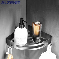 304 stainless steel corner shelf gun gray storage rack shower shampoo rack drying rack multifunctional bathroom accessories