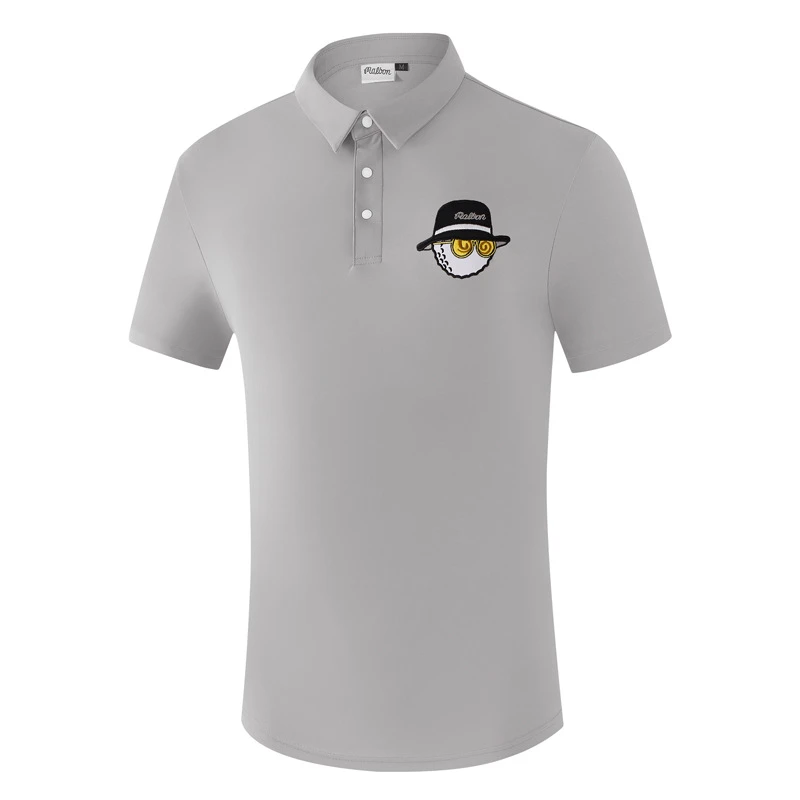 Summer Korean golf men's short-sleeved T-shirt new breathable quick-drying lapel stretch top