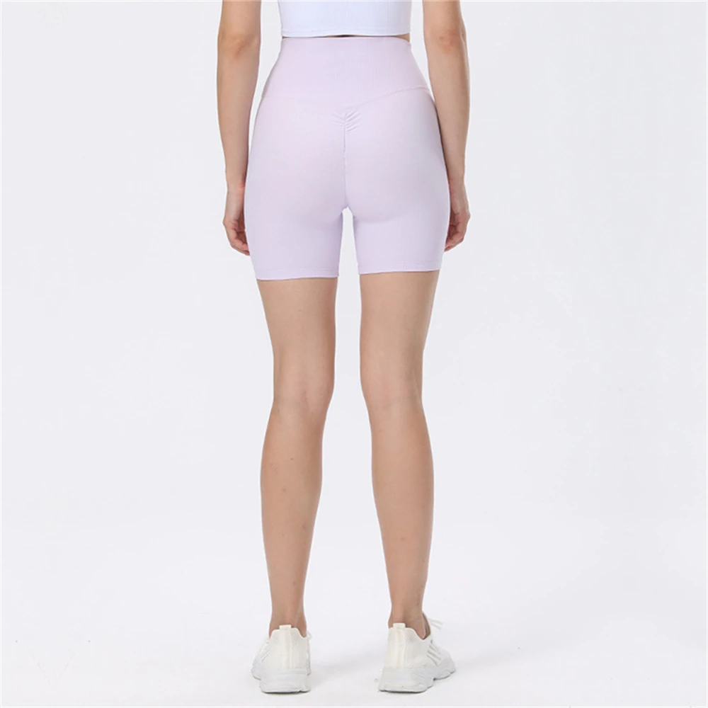 New High Waist Nude Feel Seamless Yoga Sports Shorts Women Hip Lift Workout Shorts Exercise Tight Yoga Leggings Fitness Wear