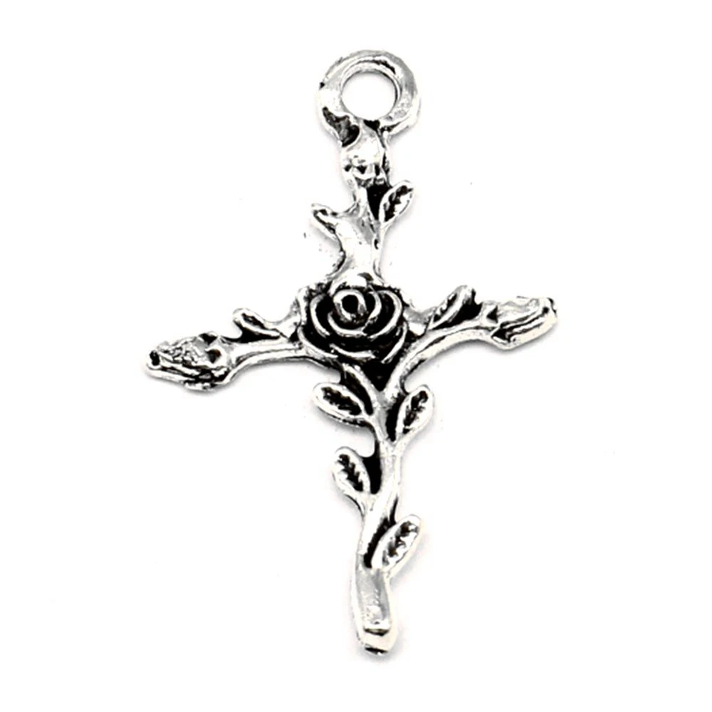 

10 шт., подвески-кресты, 22 х33 мм