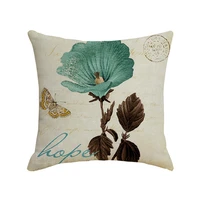 plant flower bird butterfly paris music linen pillow case household products