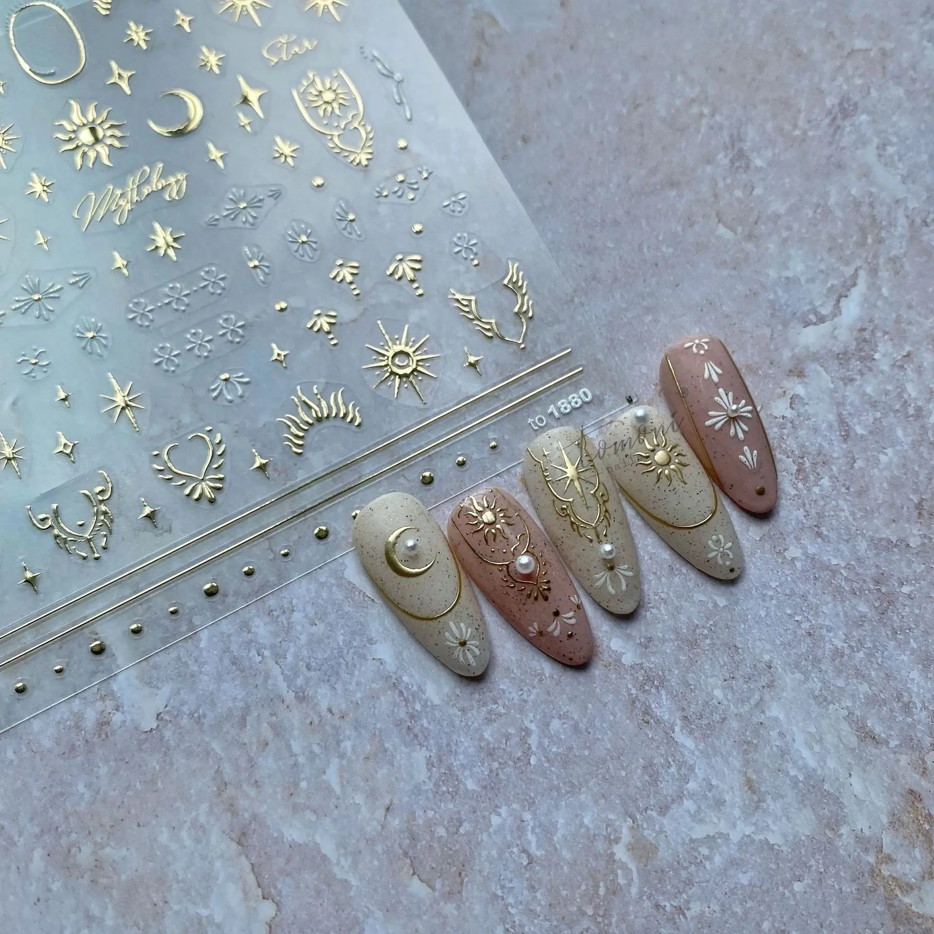 Sailor Moon Gold And Silver Sun Moon Star Totem New Bronzing High Quality  Adhesive Design Stickers Nail Art Decoration | АлиЭкспресс