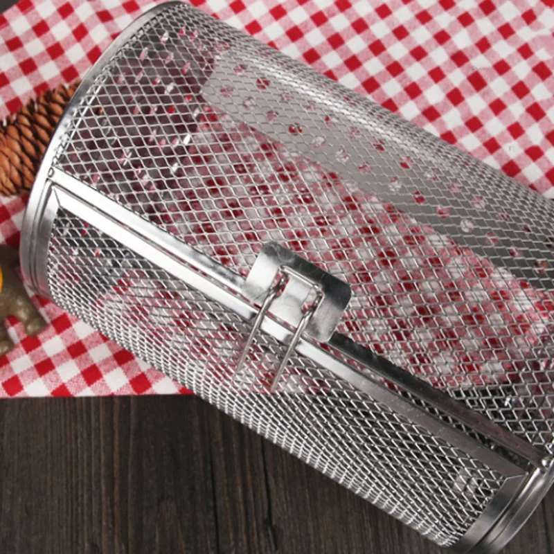 Акция! Корзина для готовки в духовке из нержавеющей стали и зажим барбекю/гриль