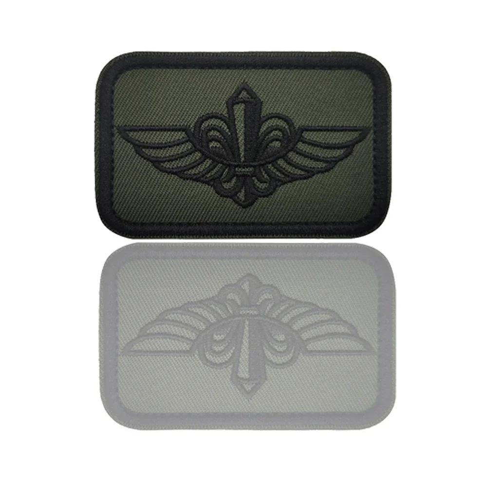 Модные цвета флаг Израиля резиновая ткань светоотражающий ИК-светящаяся нашивка