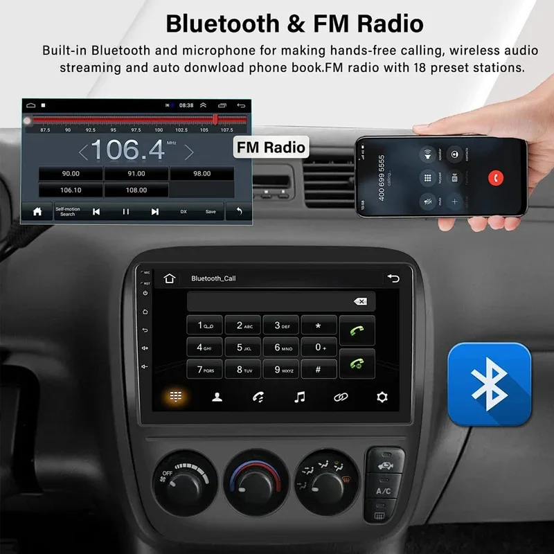Фото Android 16 Carplay автомобильное радио мультимедиа для Toyota Camry 7 XV 40 50 2006-2011 навигационное видео DVD авторадио стерео 2din 4G + BT №4